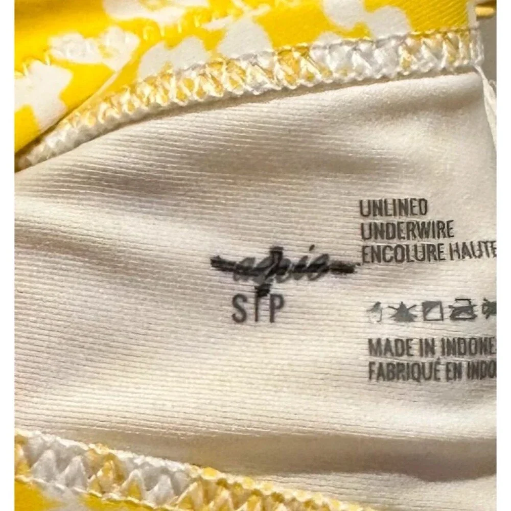 Aerie Yellow Floral Bikini Top